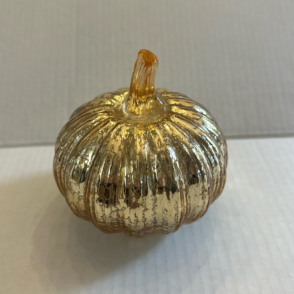 Martha Stewart Glass Pumpkin Light Up Halloween Decor
